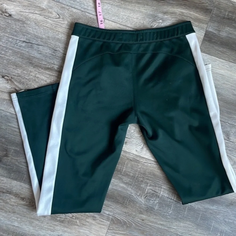 Tory Burch pants Tory sport size XS, dark green, white stripe, athletic